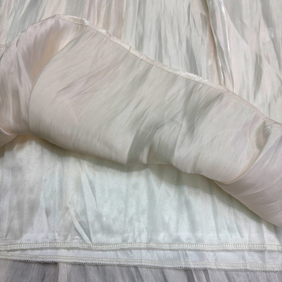 Cream Midi A-Line Skirt for Weddings - Picture 2 of 4